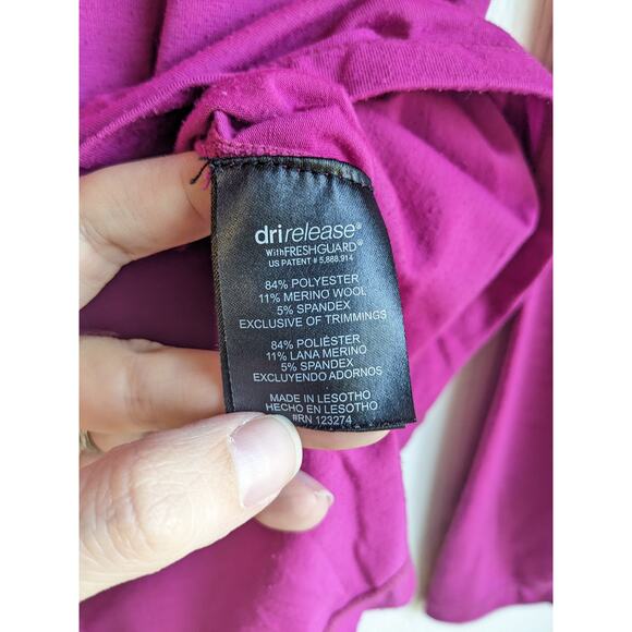 Paradox Merino Blend Women's Pink Long Sleeve 1/2 Zip Up Athletic Top Size S - Picture 4 of 6